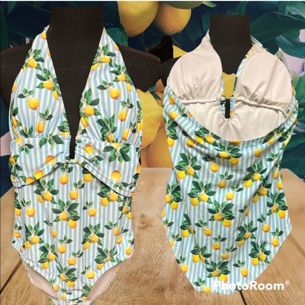 Nicole Miller swimsuit lemon print 🍋